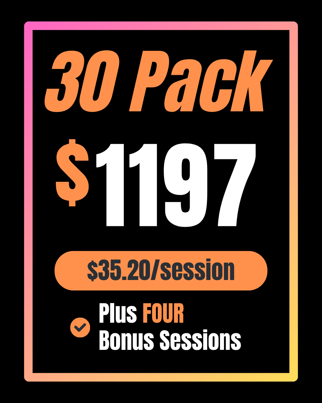 30-Pack Personal Training Sessions
